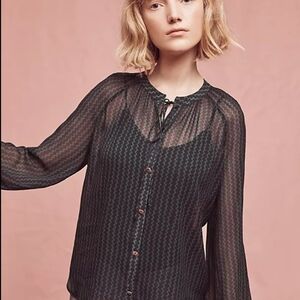 Maeve DELLA Chevron Blouse